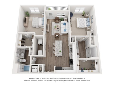 bedroom floor plan at Grove at Ocala